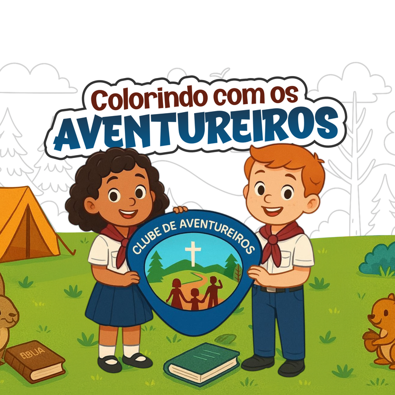 Colorindo com os Aventureiros | E-book para baixar, imprimir e colorir.