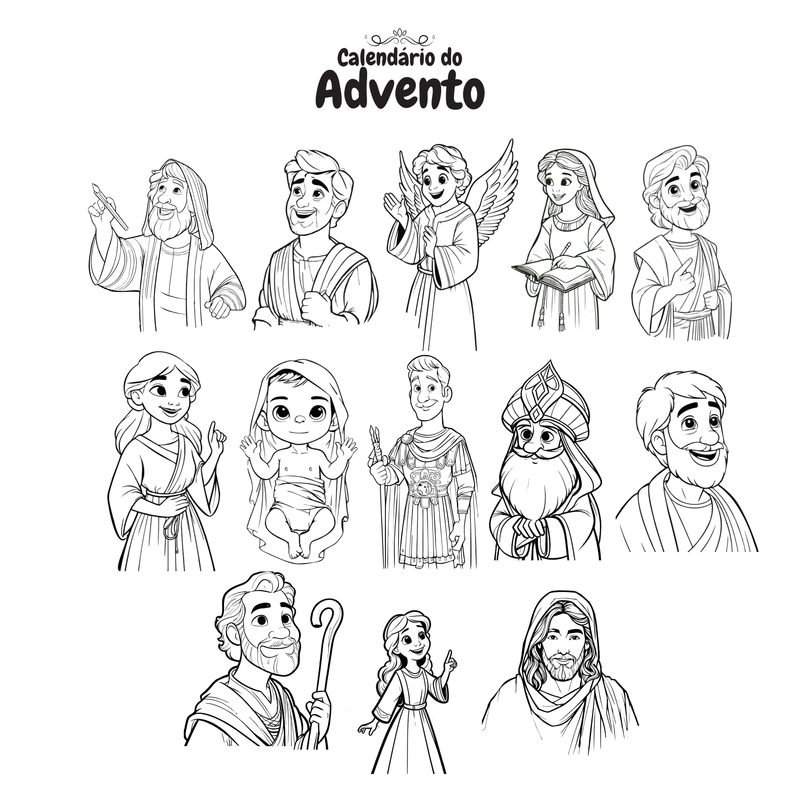 Livro para Colorir, Calendário do Advento