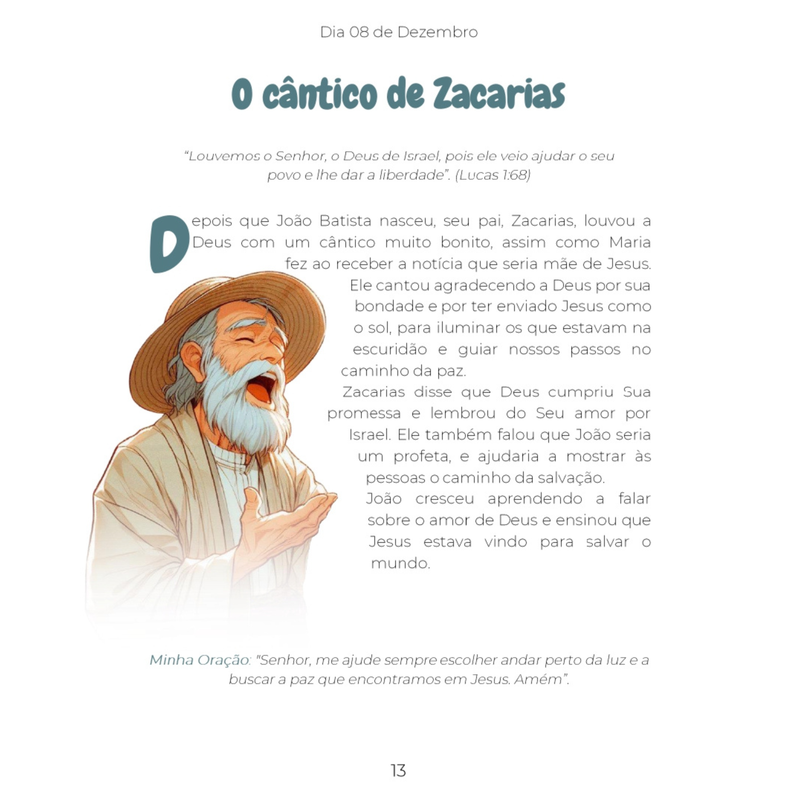 Devocional Infantil Calendário do Advento | E-book para devocional familiar sobre a verdadeira história do Natal