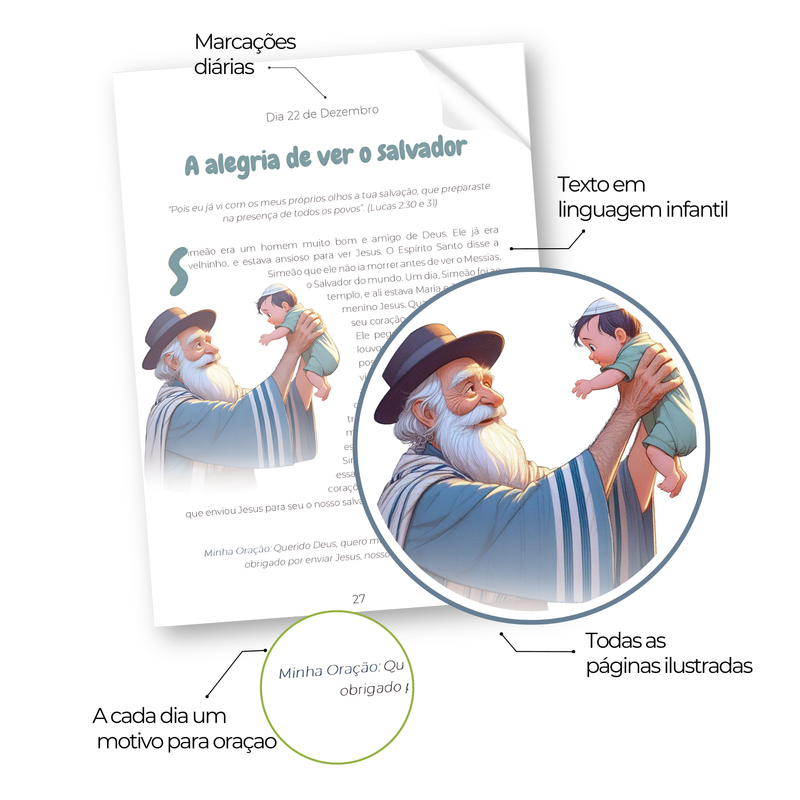 Devocional Infantil Calendário do Advento | E-book para devocional familiar sobre a verdadeira história do Natal